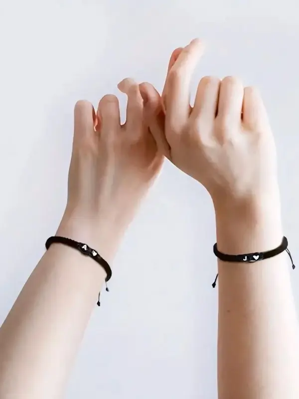 Unisex Minimalist Beaded Decor Braided Bracelet, Fashionable Letter Design Beaded Bracelet, Trendy All-match & Exquisite Jewelry for Birthday Gift 3