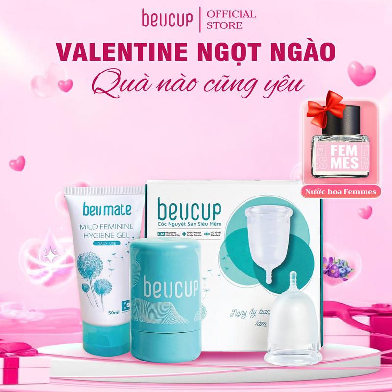 COMBO 1 BEUCUP Cốc Nguyệt San Silicol Nữ, Giúp Chống Tràn, An Toàn, Giảm Thiểu Rò Rỉ - CN001
