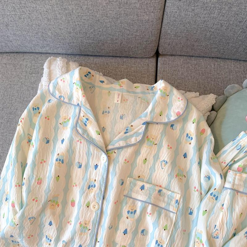 Product Introduction of Bộ Đồ Ngủ Cotton Đám Mây, Dành Cho Nữ, Bộ Sưu Tập Mùa Xuân Và Mùa Thu, Quần Dài Tay, Bộ Đồ Cotton Nguyên Chất, Phong Cách Cô Gái Ngọt Ngào Hoạt Hình Dễ Thương, Thích Hợp Mặc Ngoài Trời Và Mặc Nhà, Tỷ Lệ Được Phê Duyệt 93%, Năm 2025 13