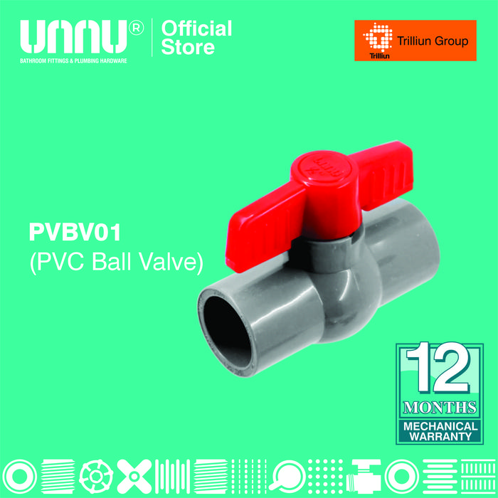 Gambar UNNU PVC Ball Valve - PVBV01 1" dari UNNU.official Kab. Gresik Tokopedia