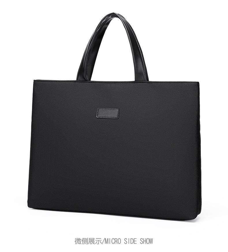 Product Introduction of Travel Essential Solid Color Simple Large Capacity Briefcase New Men's Simple Handbag Multi-layer Storage Business Meeting Laptop Bag 23
