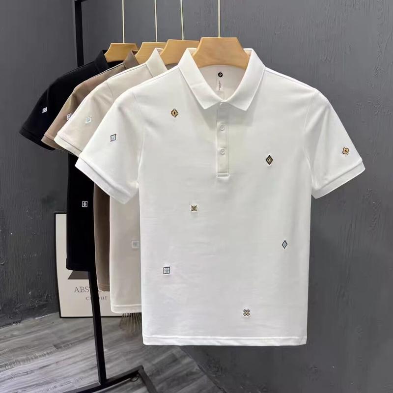 Product Introduction of Áo Thun ngắn Tay Thêu, Màu Trắng, Dành Cho Nam, Thương Hiệu POLO Mới Mùa Hè 2023, Phong Cách Hợp Xu hướng Bán Chạy, Tay Lửng Thời Trang Nam, Áo Thun Ngầu 4