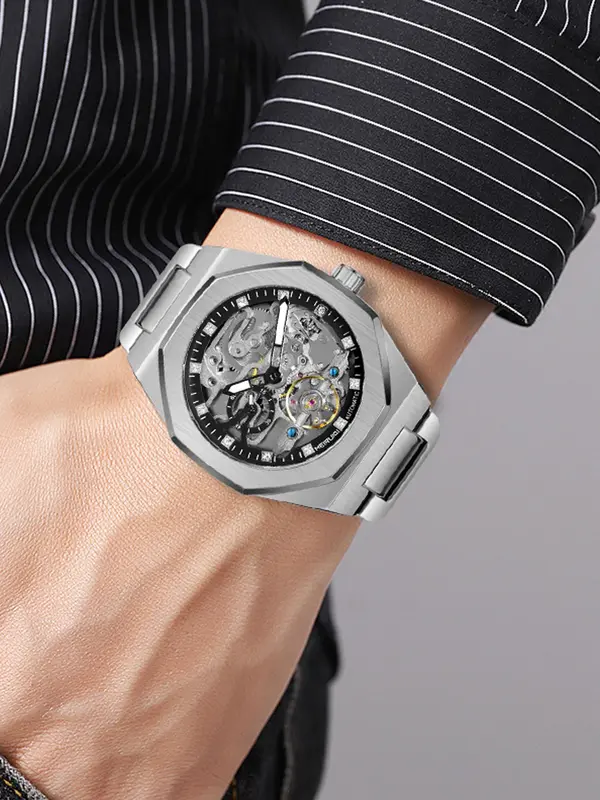 Men's Business Fashion Mechanical Watch, Fashion Watch, Trendy Watch for Daily Life, with Box 6