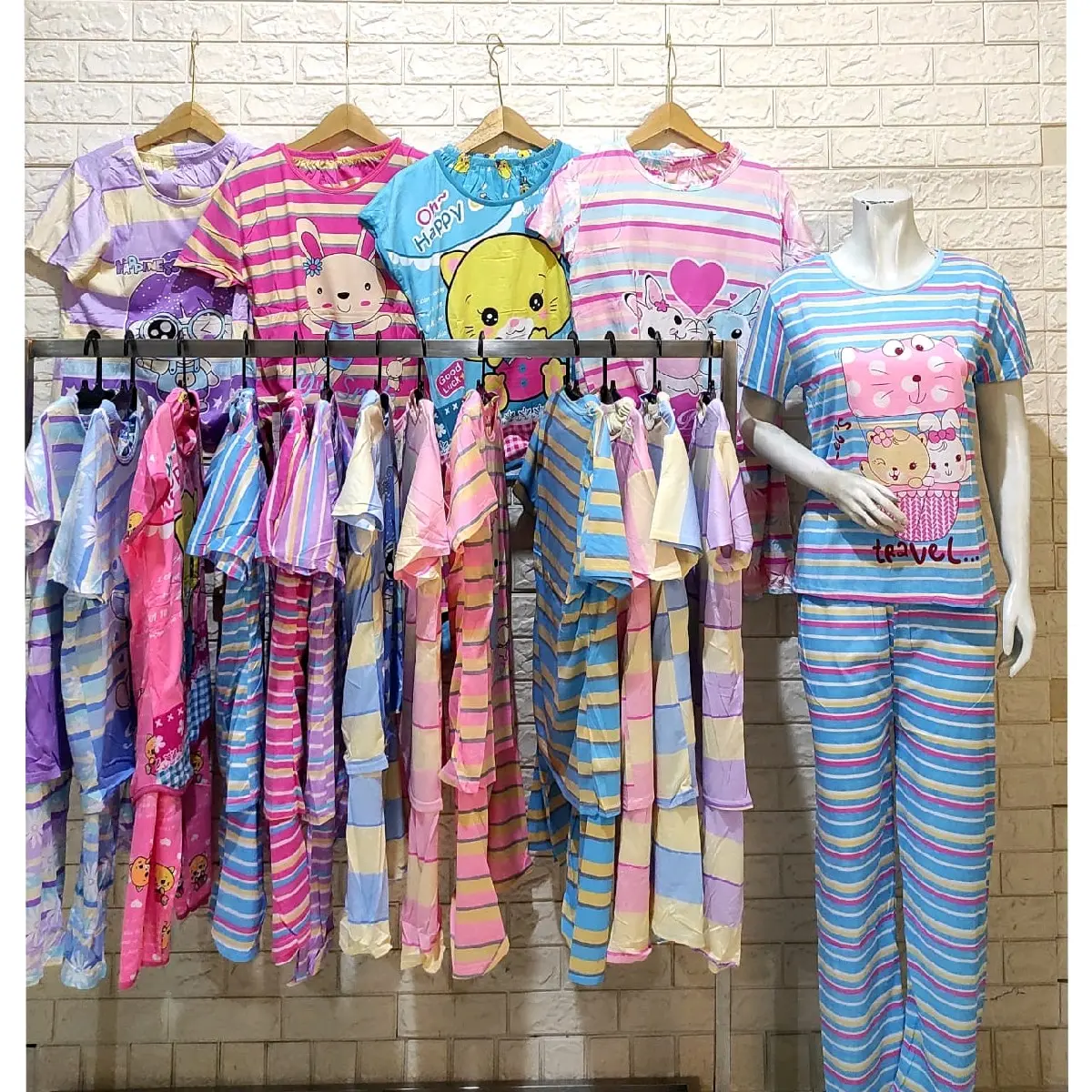 Set Baju Tidur / Piyama Motif Lucu (Import)
