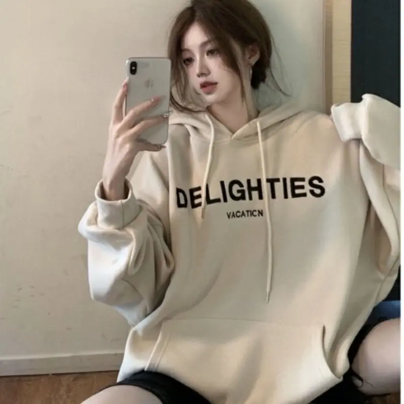 Sweater Hoodie Wanita Oversize | Delighties Vacation Size M L XL | Sweater Hoodie Wanita Korean Syle 3