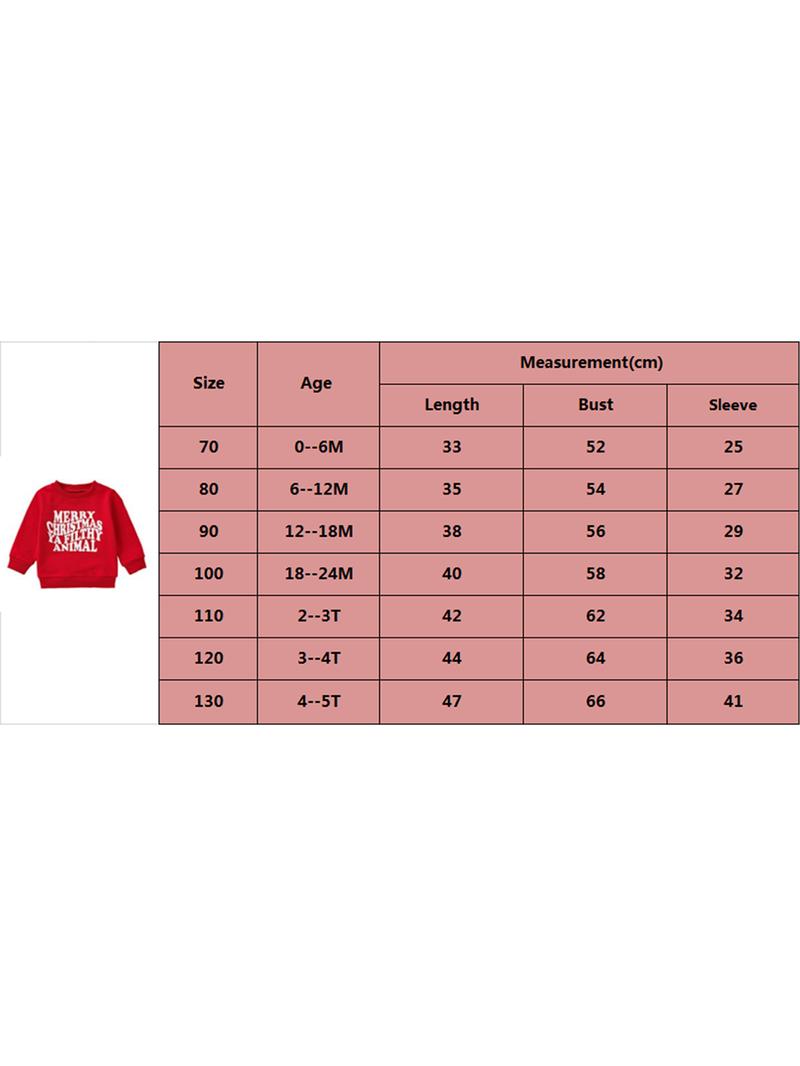 Product Introduction of Toddler Christmas Sweatshirts Casual Long Sleeve Letter Pullover Tops 0