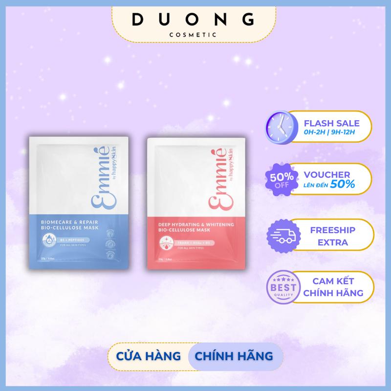 3 Hộp 10 Miếng Mặt Nạ Emmie by Happyskin Biocell dưỡng da và chăm sóc da 25g mask