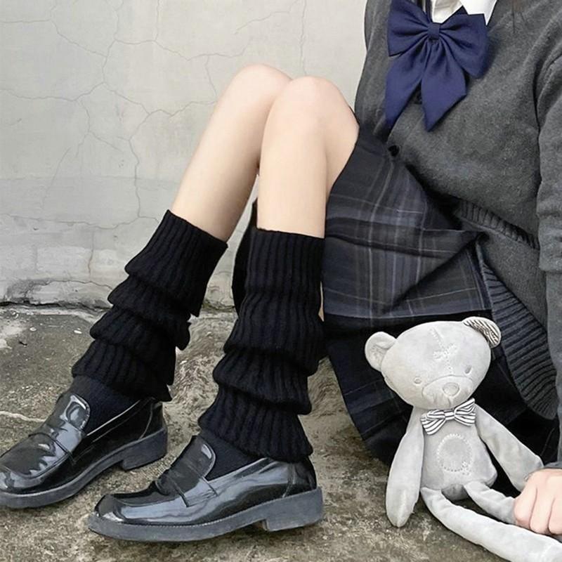 Product Introduction of Vớ Dệt Kim Ấm Áp, Phong Cách Preppy JK, Dài Qua Đầu Gối, Giữ Ấm Chân, Dành Cho Nữ, Thích Hợp Cho Mùa Thu Và Mùa Đông, Vớ Dài Lolita, 42cm 18