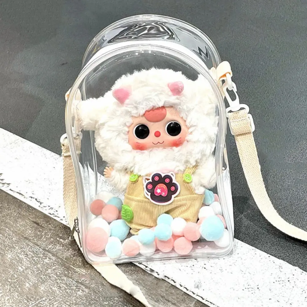 BÚP BÊ Treo Túi Túi Ngủ Búp Bê, Túi Đựng Đồ Ba Búp Bê Đeo Chéo, Chống Bụi, Túi Trưng Bày Búp Bê Đi Xuất, Túi Đựng Đồ Bi Hăng Bằng PVC Cầm Tay Thích Hợp Làm Quà Tặng Trẻ Em