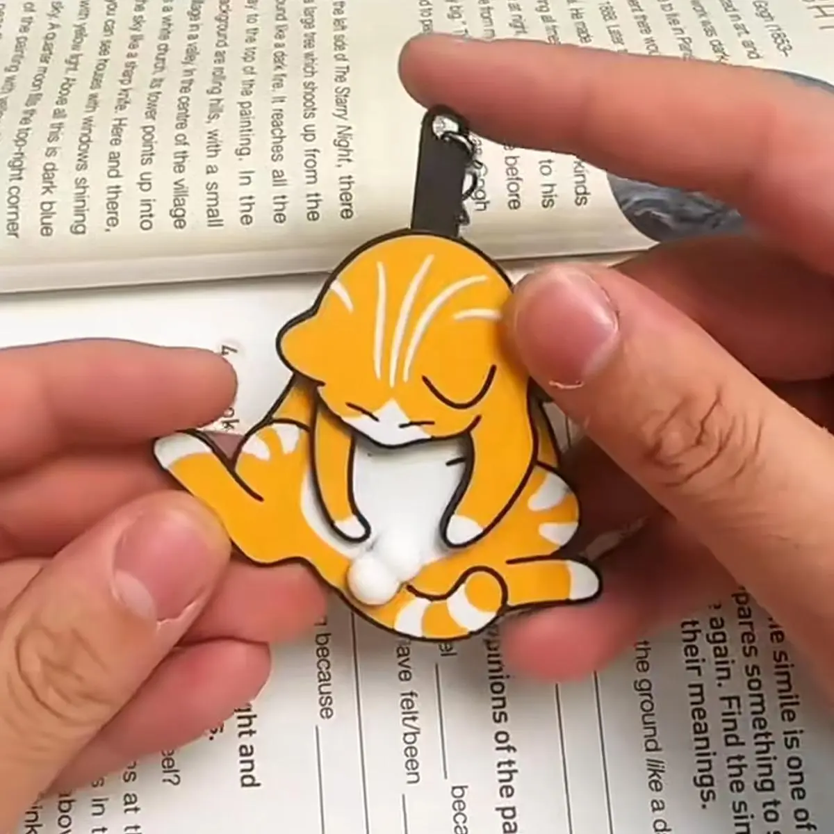 Mischief Cat Interactive Keychain, Cat Frolic With Its Balls Funny ...