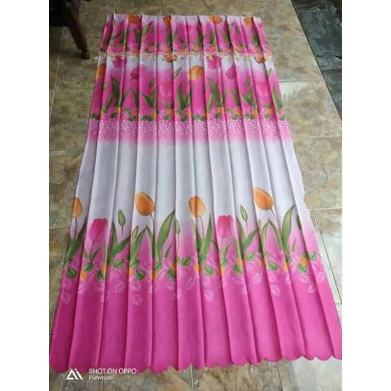 Gorden Ami Jendela Pintu GA-01 Gorden Plisket Motif Bunga Tulip dan bunga Mawar Kain Gorden 4