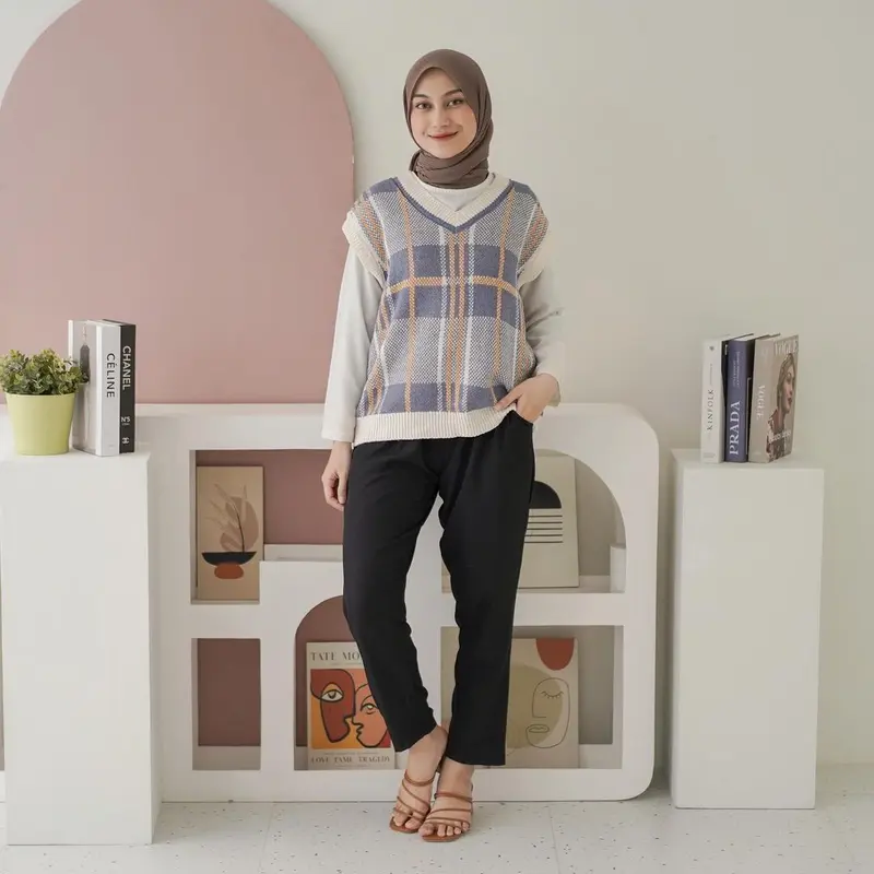 Oclo Saskina Vest | Rompi Vest Rajut Wanita Jumbo XXL 4