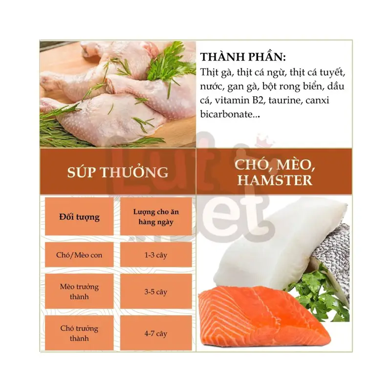 Súp thưởng cho mèo, soup, pate cho chó mèo, thú cưng (15gr) - lutpet 1