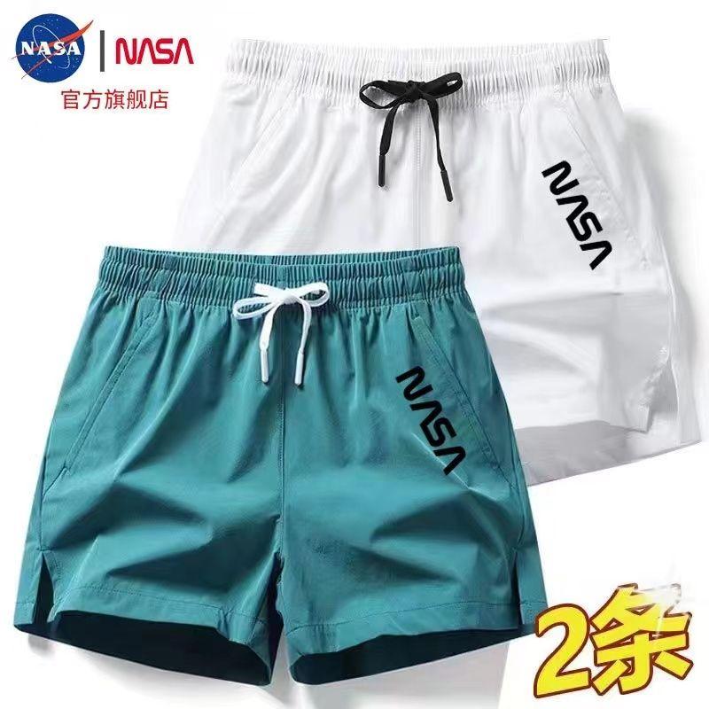 Quần Đùi Thể Thao Mùa Hè, Dành Cho Nam Và Nữ, Chất Liệu Lụa Lạnh Thiết Kế NASA, Mỏng, Quần Đùi Chạy Bộ Co Giãn, Cùng Kích Thước, Quần Đùi Có Khớp 2