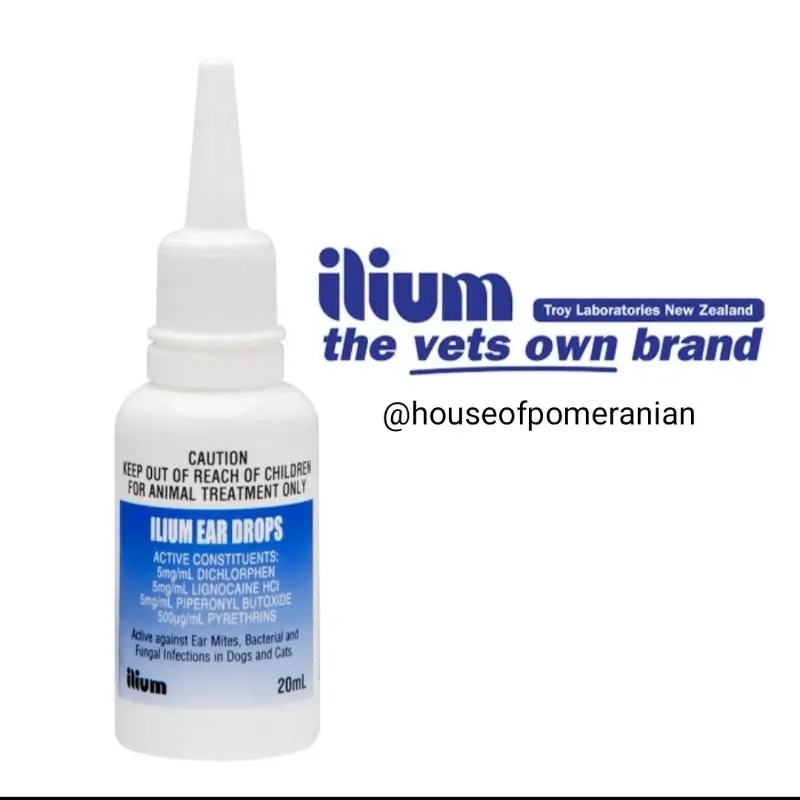 Ilium ear drops 20ml - obat tetes telinga anjing kucing