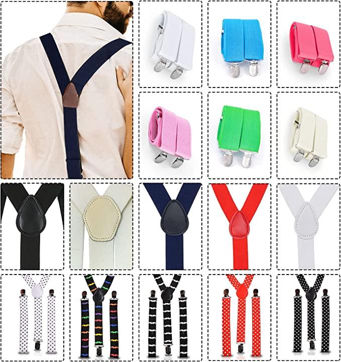 Product Introduction of Trimming Shop Unisex Heavy-Duty 3 x Clip-On Braces 50mm Y Back Suspenders Adjustable Non-Slip Locking One Size for Trousers Tuxedo Casual Formal Fashion Accessory 9