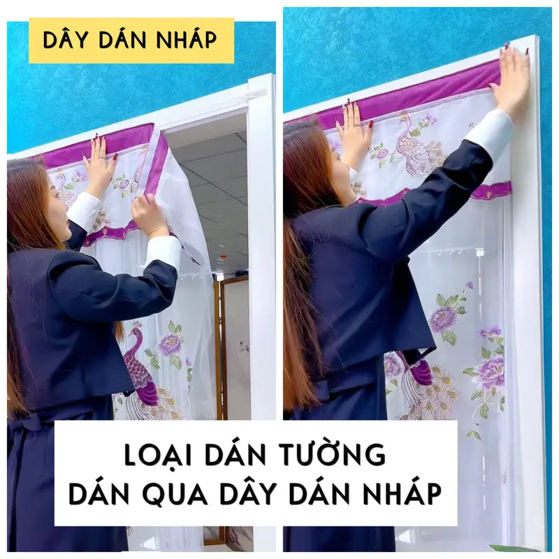 Rèm Cửa Sổ Dán Tường 2 Lớp Mới Siêu Tiện Lợi, Rèm Cửa Sổ Chống Nắng Trang Trí Siêu Đẹp (tặng kèm băng dán) phòng ngủ 5