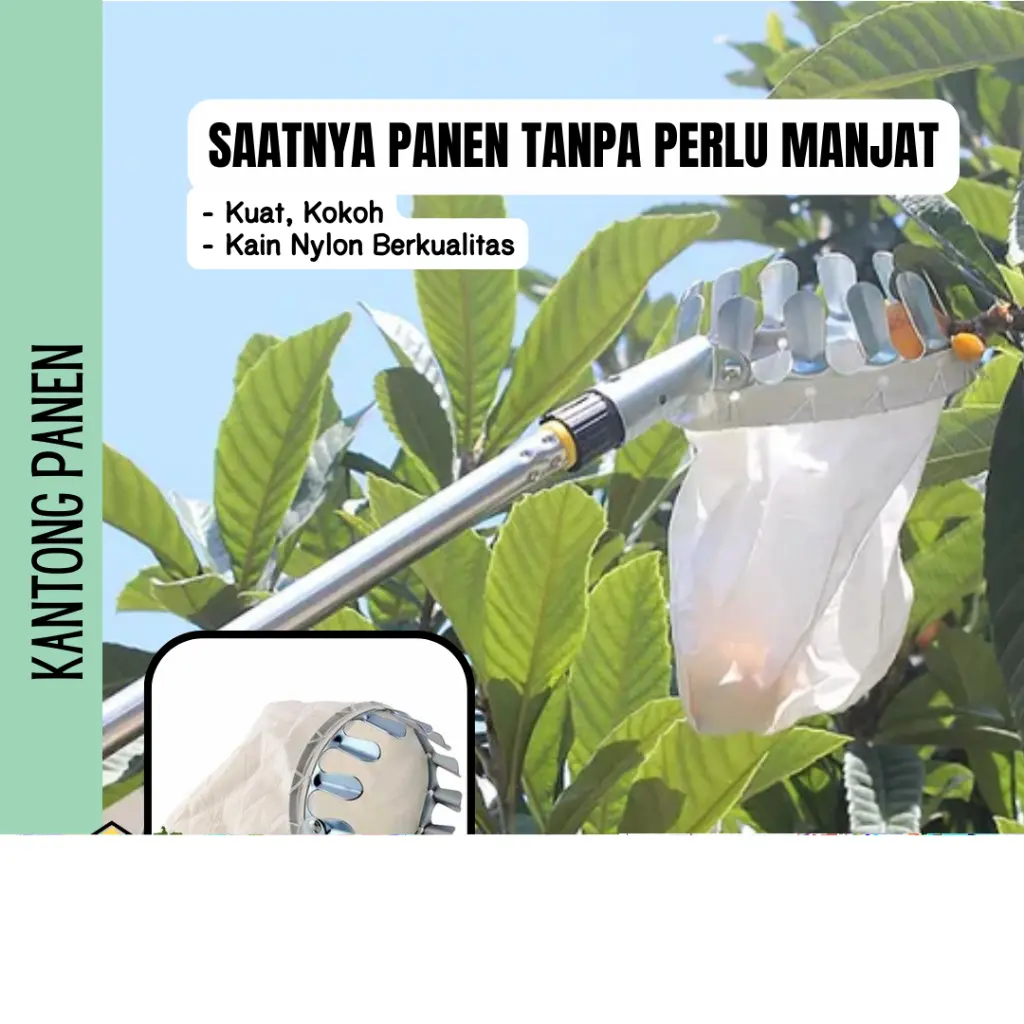 Jaring Pemetik Buah Kepala Galah Panen Fruit Picker 14Cm 16Cm 20Cm Panen