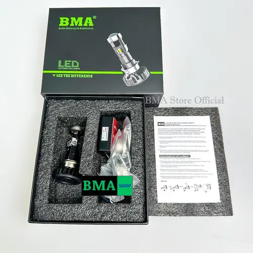 (TẶNG LED HẬU AUDI ) Đèn Pha Bi Cầu M8C BMA - 35W 12V DC chân M5 - Dream, Wave Nhỏ, Future 1 ..... - BH 12 Tháng Phụ Tùng