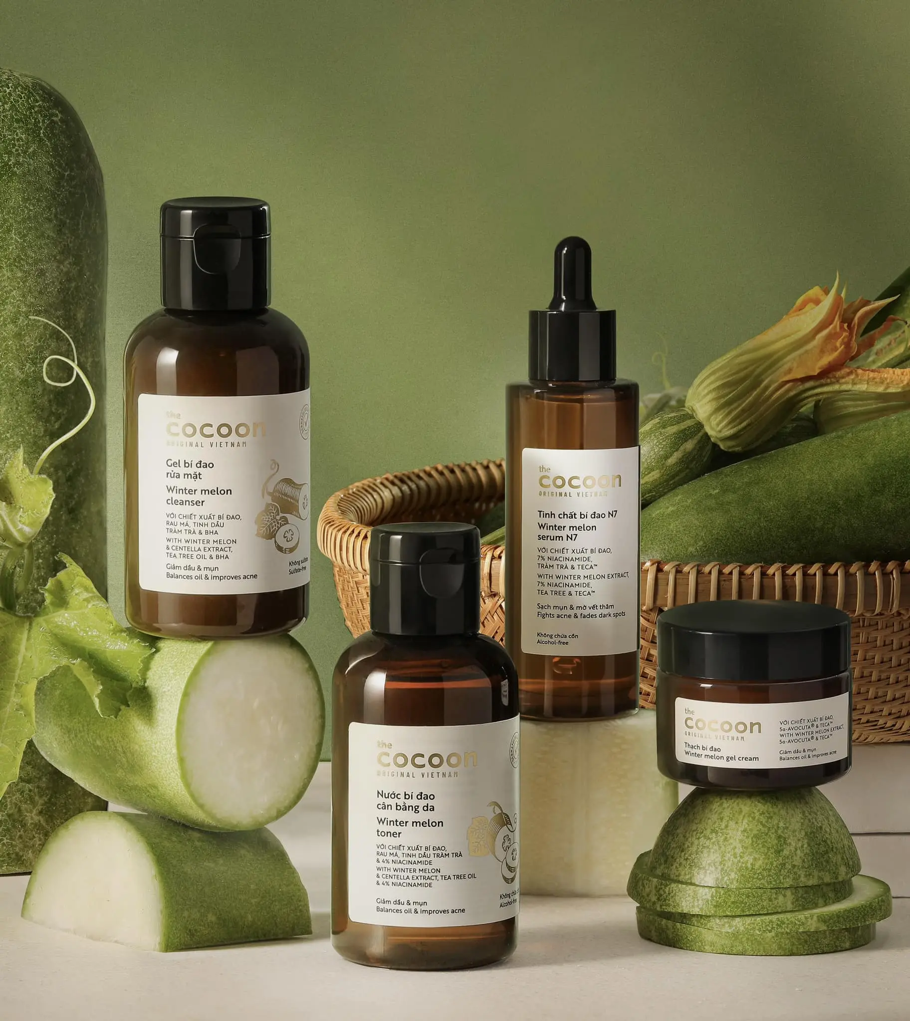 Tinh chất bí đao N7 (serum) 7% Niacinamide sạch mụn chuyên sâu & mờ vết thâm Cocoon 70ml | BigBuy360 - bigbuy360.vn