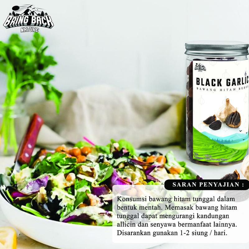 BAWANG TUNGGAL HITAM 250gr HERBAL TURUN TEMURUN / BAWANG HITAM TUNGGAL LANANG KUALITAS PREMIUM  ALAMI / BLACK GARLIC / BLACK SOLO GARLIC 1