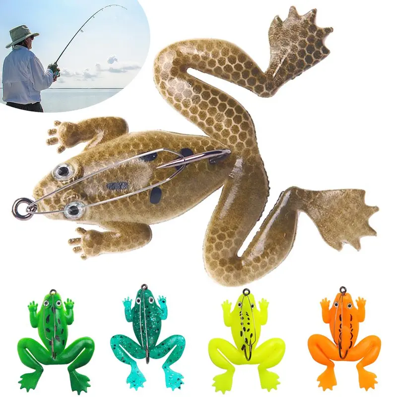 Mồi Ếch Mềm, Mồi Giả Nhân Tạo, Mồi Câu Cá, Wobbler, Trọng Lượng 5.2G / 6Cm, Móc Đơn, Thích Hợp Để Câu Cá Nước Ngọt, Dụng Cụ 8