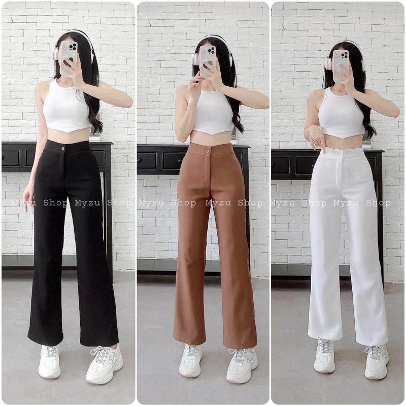 Quần Loe Nhẹ Dài 93-96cm Có Túi Trước - 1 Cúc Dành Cho Các Nàng Nấm Lùn - Myzu Shop