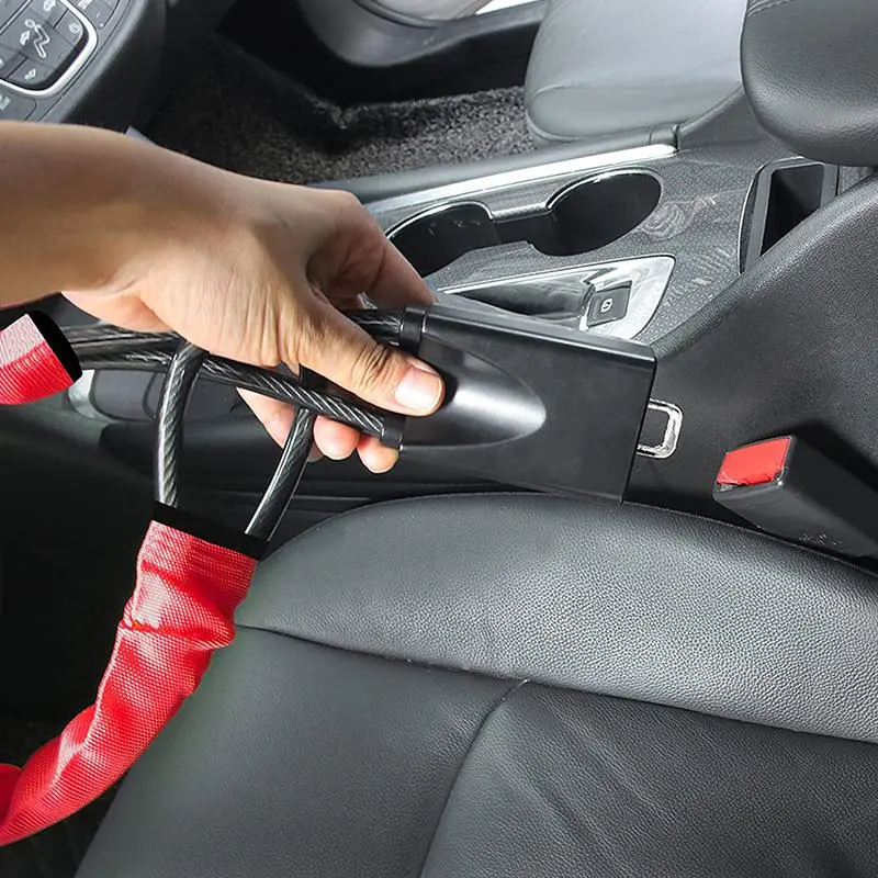 Professional Car Steering Wheel Lock, 2 Counts Thickened Car Seat Belt Buckle Lock, Universal Anti-theft Lock, Outdoor Accessories 3