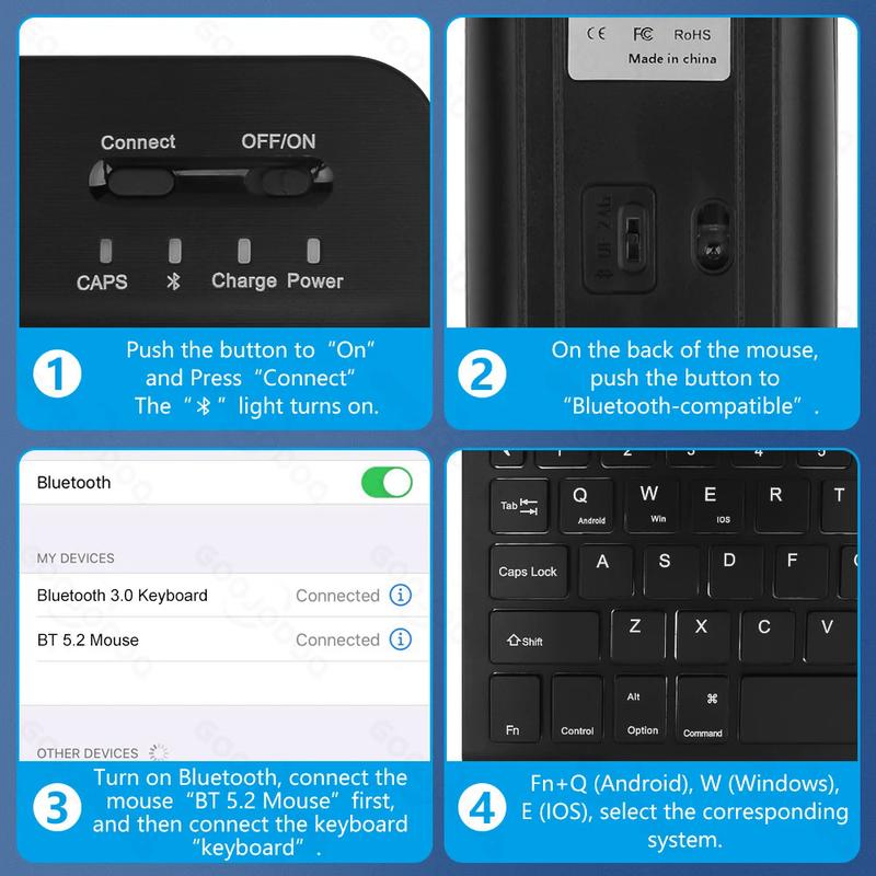 Product Introduction of For iPad Air 6 2024 11" Case Keyboard Mouse Rainbow Backlight Korean Spanish Arabic Magic Keyboard Funda for iPad Air 11" 2024 47