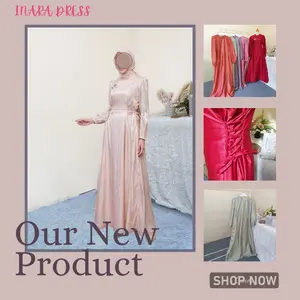 Inara dress / gamis Inara / gamis roberto cavali / gamis Satin / gaun Bridesmaid / dress Bridesmaid gamis mewah / gamis modern Muslim Panjang Wanita  Kondangan  Pesta  Simple  Lebaran Gaun Mutiara Ceruty Gaun Maxi princess dress dress press