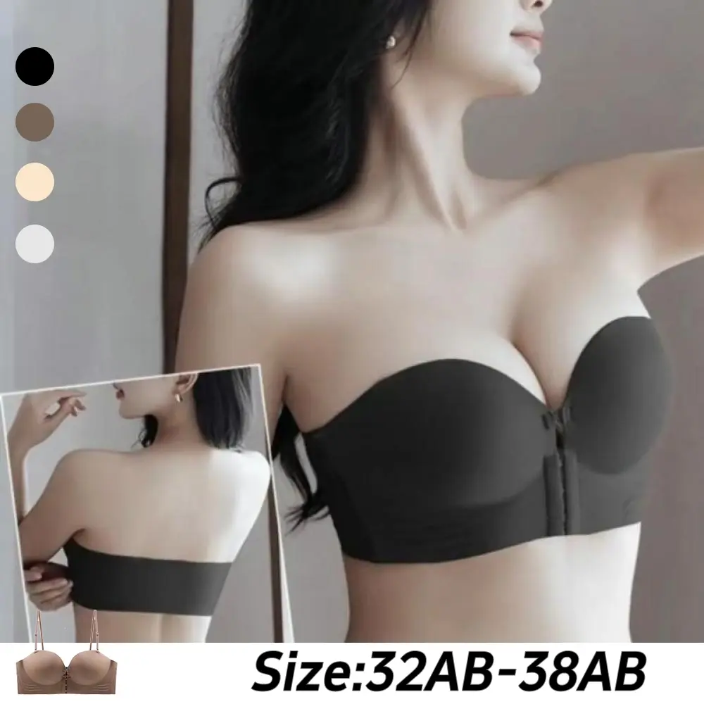 Áo Ngực Có Dây Đeo Có Thể Tháo Rời Móc Cài Trước, Dành Cho Phụ Nữ, Chống Trượt, Ngực Nhỏ Vô Hình, Không Dây, Lưng Đẹp, Đồ Lót, Thoải Mái, Áo Trễ Vai Voi Bra