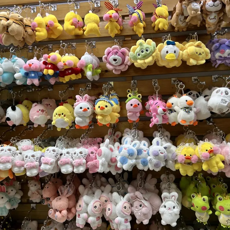 Móc khoá hình gấu nhồi bông 11cm cực kì cute 1