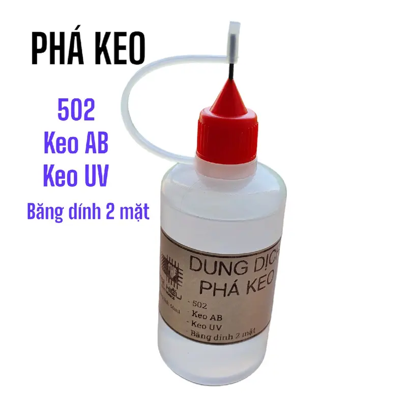 Dung dịch phá keo 502 chuyên dụng loại bỏ keo 502 UV keo AB 3
