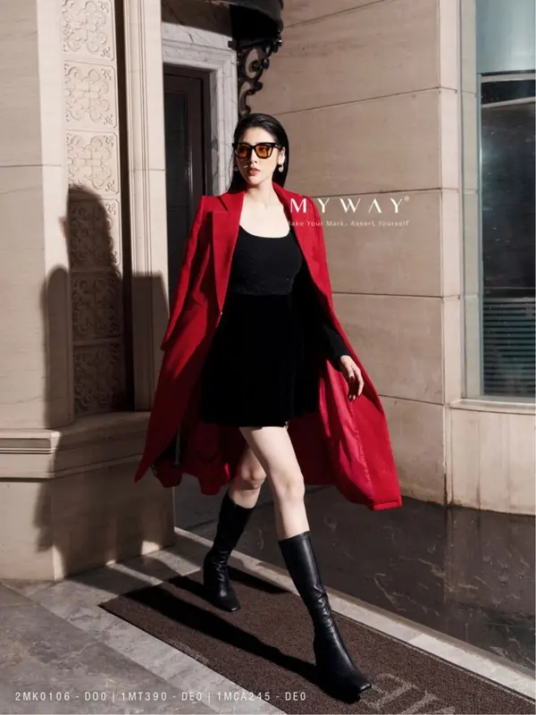 Áo Khoác Dạ Nữ Mùa Đông Dáng Dài MY WAY Sang Trọng 2MK0106 Women Jacket 5