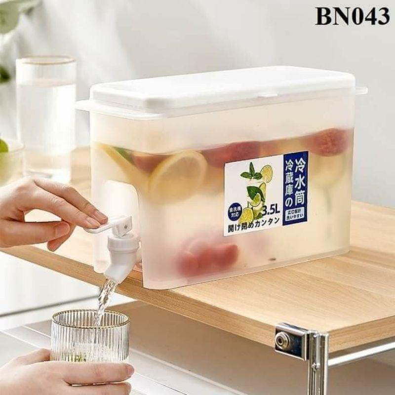 Bình Nước 3,5l Có Vòi,Bình Nước Detox Để Tủ Lạnh Tiện Dụng Cao Cấp