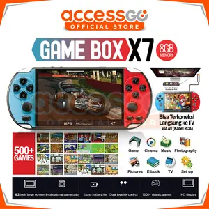 GAME Accessgo X7 Enhanced Edition X7 Handheld Console 5.000+ games 4.3inch Music Video bisa connect TV