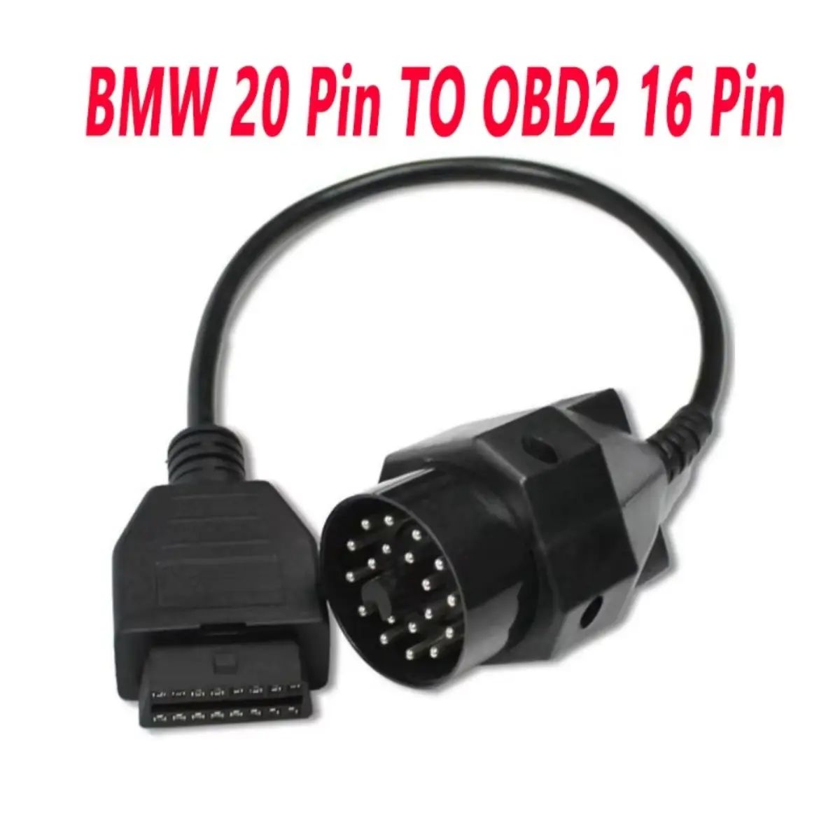 1pcs Automobile OBD Diagnostic Extension Connector For BMW 20 To 16 Pin OBD2 Adapters 20Pin for E36 E46 E38 E39 X5 Z3
