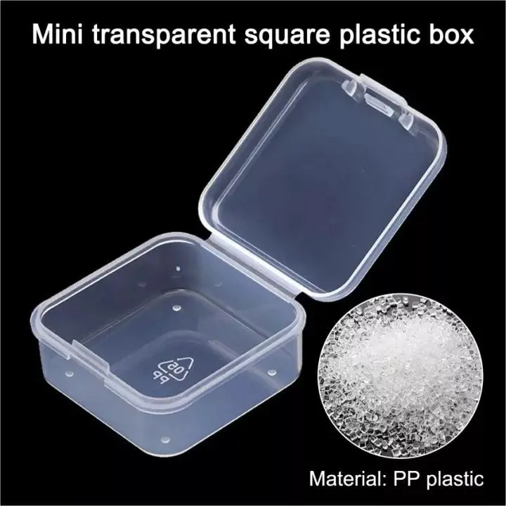 HPY - ( ISI 3 ) Kotak perhiasan mini / Kotak Plastik / Kotak Obat ( 55mm x 55mm x 21mm ) 1