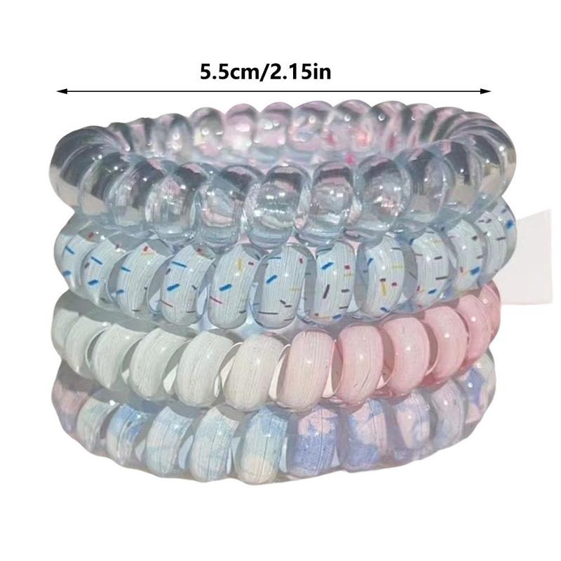 Product Introduction of 4pcs Phone Ring Headwear Hair Rope High Elasticity And Unbreakable Ins Wind 27