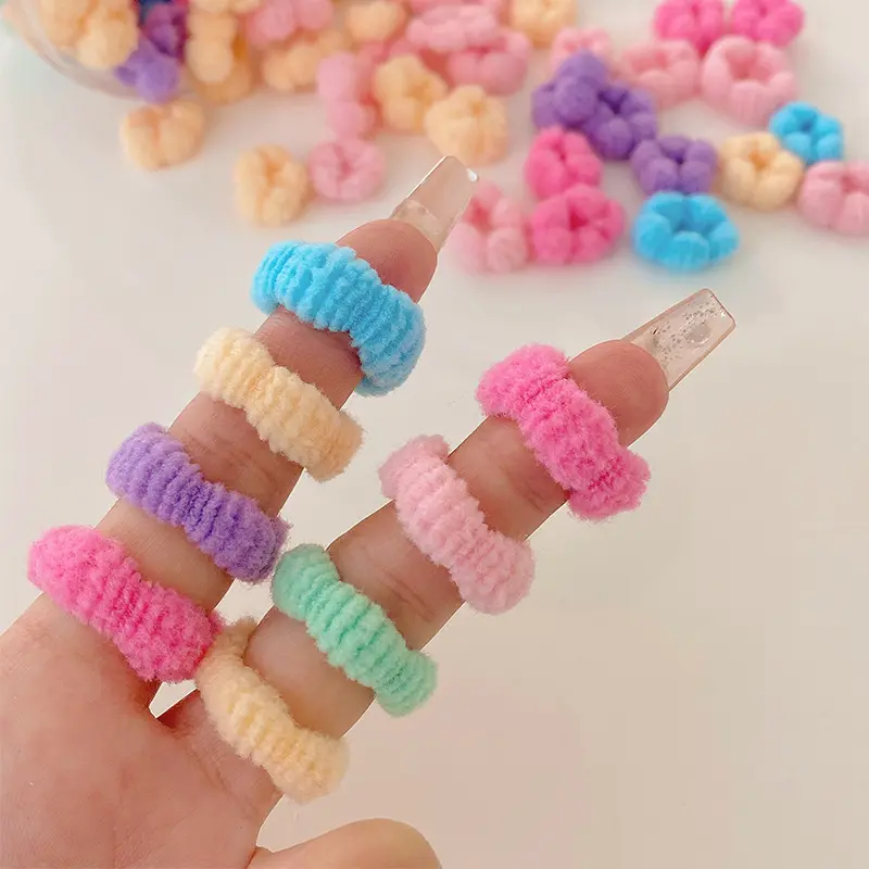 PK002- Hộp Chun Buộc Tóc Nhiều Màu 100 Chiếc Cho Bé 3
