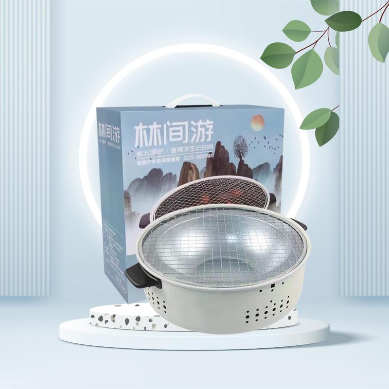  Bếp nướng than hoa tròn không khói mẫu mới lò nướng thịt 