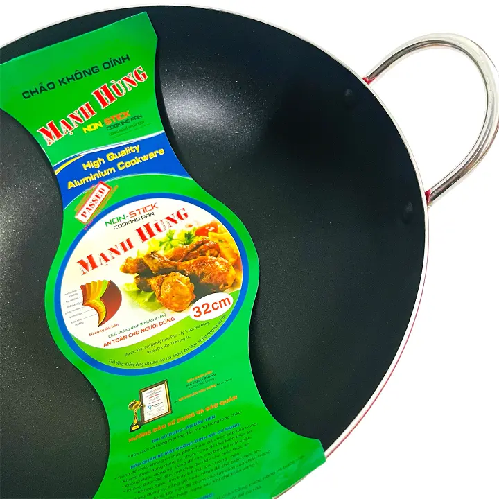 Chảo Chống Dính Cao Cấp Mạnh Hùng  Size 32cm 34cm 36cm 40cm - Chảo Chống Dính nhôm độ bền cao có tay cầm chảo có tay cầm chảo chốngdính chảo  chống dính 2