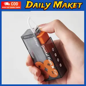 Kotak Tempat Benang Tusuk Gigi Otomatis Pop Up Dental Floss Toothpick Dispenser Portable