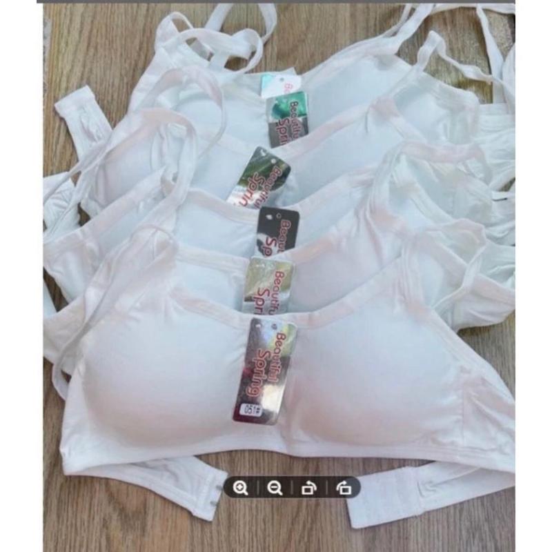 AHS02_Combo 3 áo học sinh đi học có đệm mút mỏng chất cotton, áo lá cho bé có móc gài - Tân Uyên shop áo ᵰgực áo lót áo ᵰgực nữ áo lá bra học sinh 0