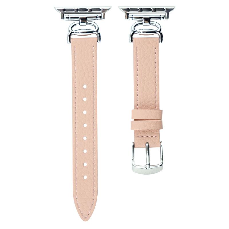 Fashionable Faux Leather Watch Band (Band Only), 1 Count Adjustable Watch Band for Apple Watch Series 9/8/7/6/5/SE/4/3/2/Ultra 2 1