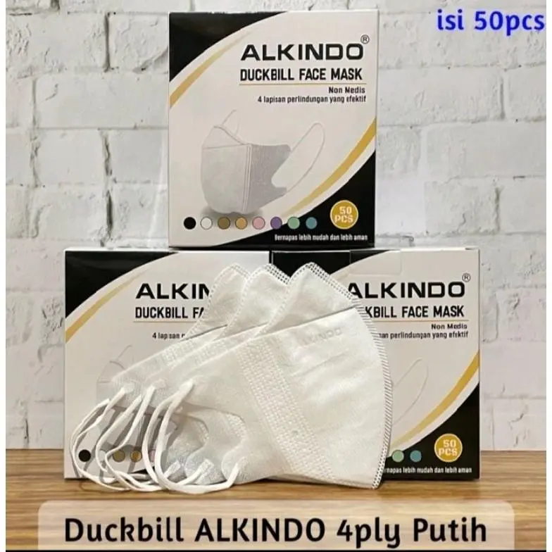 MASKER DUCKBILL ALKINDO PREMIUM 4PLAY 1 BOX ISI 50 PCS - BISA COD
