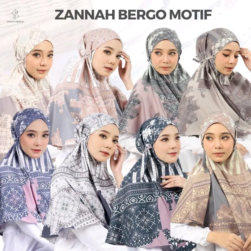 Hijab Instant Zannah Bergo Motif 1