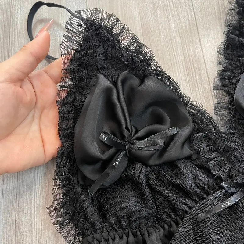 Đồ Ngủ Tk - Lụa Đen Nơ Xinh… 6
