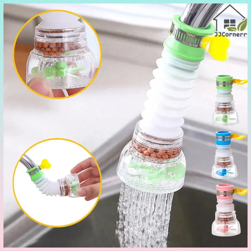 Sambungan Kran Air Bersih 360 Saringan Kran Air Sambungan Keran Flexible Filter Air Anti Splash