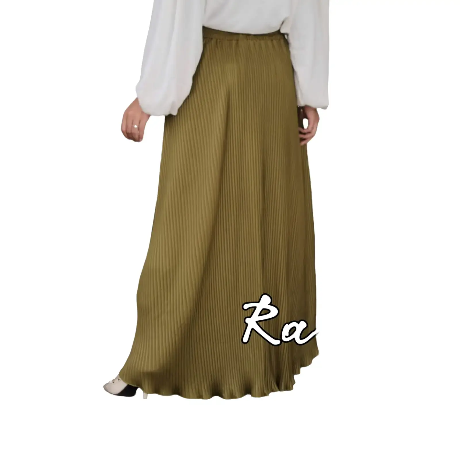 RANIA Rok Plisket Jumbo Lingkar Pinggang LP 80 - 150 cm Pj 105 - 109 cm cukup TB 170 - 175 cm Bahan Melar Adem Nggak Newarang Karet Muslim Rok Panjang Wanita Dewasa